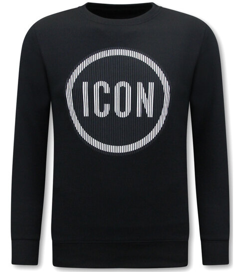 True Rise Herentrui ICON - Heren Sweater - Zwart
