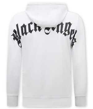 TopStar Heren Hoodie met Capuchon Oversized - Black Angels -3181- Wit