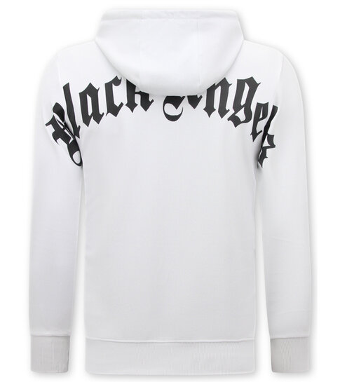 TopStar Heren Hoodie met Capuchon Oversized - Black Angels -3181- Wit