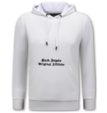 True Rise Heren Hoodie met Capuchon Oversized - Black Angels -3181- Wit