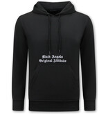 True Rise Heren Hoodies Oversized  - Black Angels -3181- Zwart