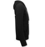 True Rise Heren Hoodies Oversized  - Black Angels -3181- Zwart