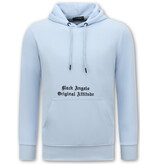 True Rise Hoodies Mannen Oversized - Black Angels -3181- Blauw