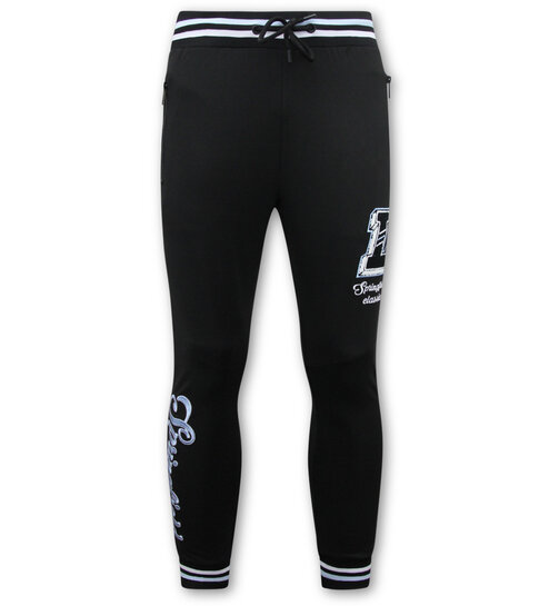True Rise Trainingspak Heren - Joggingpak Heren Volwassenen - 2822 - Zwart /Wit