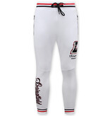 True Rise Joggingpak Heren Volwassenen - Tracksuit Heren - 2822 - Wit / Zwart