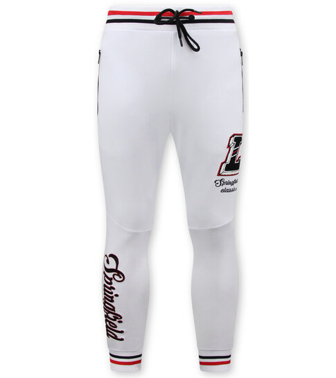 True Rise Joggingpak Heren Volwassenen - Tracksuit Heren - 2822 - Wit / Zwart