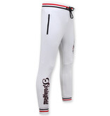 True Rise Joggingpak Heren Volwassenen - Tracksuit Heren - 2822 - Wit / Zwart