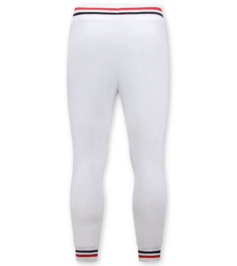 True Rise Joggingpak Heren Volwassenen - Tracksuit Heren - 2822 - Wit / Zwart