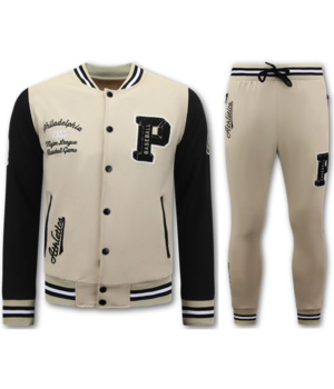 True Rise Heren Trainingspakken Volwassenen - Huispak - 2820 - Beige