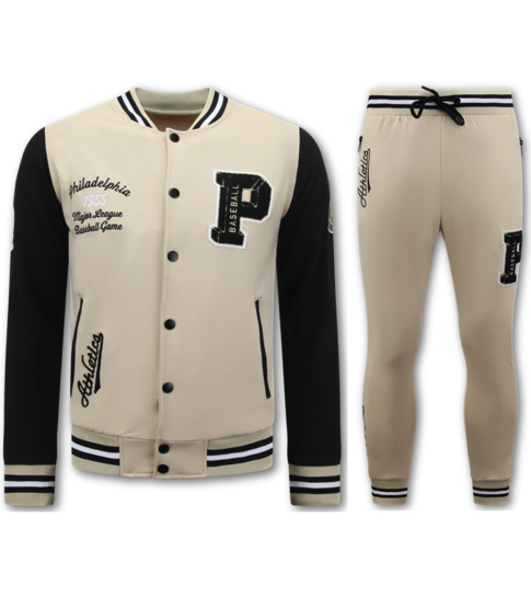 True Rise Heren Trainingspakken Volwassenen - Huispak - 2820 - Beige