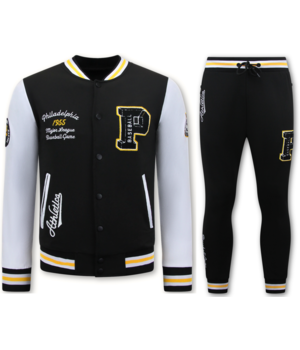 True Rise Trainingspakken Heren - Huispak Heren Volwassenen - 2820 - Zwart  / Wit