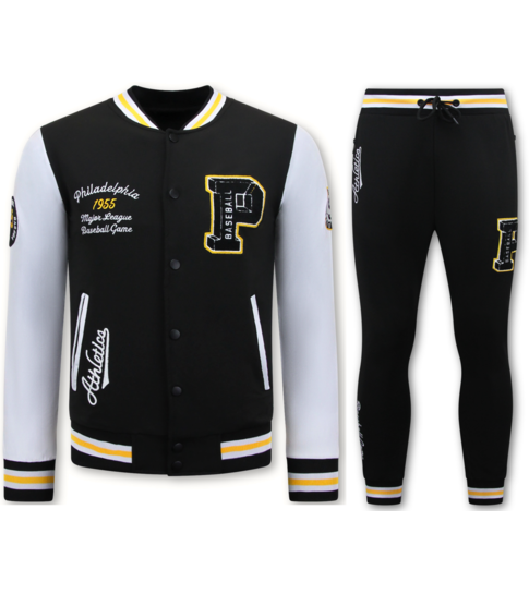 True Rise Trainingspakken Heren - Huispak Heren Volwassenen - 2820 - Zwart  / Wit