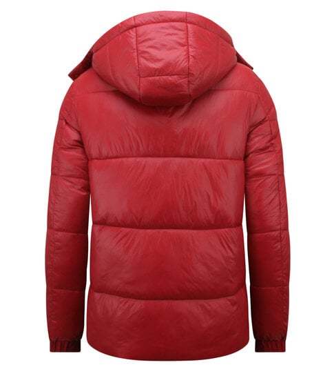 ENOS Puffer Jacket - Heren Winterjassen Volwassen - 8055 - Rood