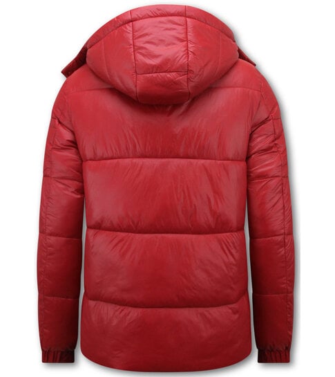 ENOS Puffer Jacket - Heren Winterjassen Volwassen - 8055 - Rood