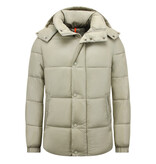 ENOS Jas Puffer - Jassen Heren Winter Capuchon - 8055 - Beige