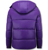 ENOS Puffer Jas - Gewatteerde Jassen Heren - 8055PRNW - Paars