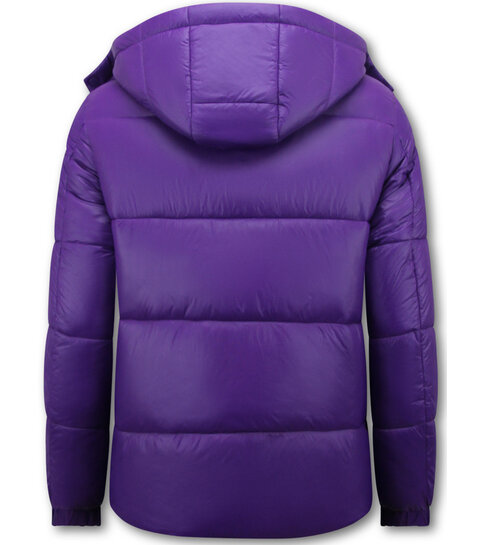 ENOS Puffer Jas - Gewatteerde Jassen Heren - 8055PRNW - Paars