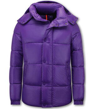 ENOS Puffer Jas - Gewatteerde Jassen Heren - 8055PRNW - Paars