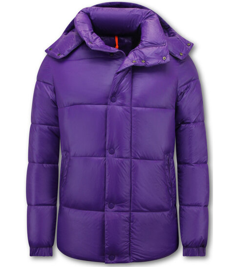 ENOS Puffer Jas - Gewatteerde Jassen Heren - 8055PRNW - Paars