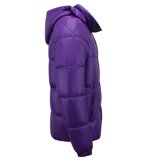 ENOS Puffer Jas - Gewatteerde Jassen Heren - 8055PRNW - Paars