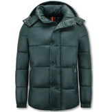 ENOS Pufferjas - Jassen Heren Winter Capuchon - 8055GRNW - Groen
