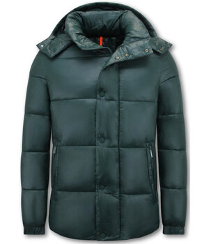 ENOS Pufferjas - Jassen Heren Winter Capuchon - 8055GRNW - Groen