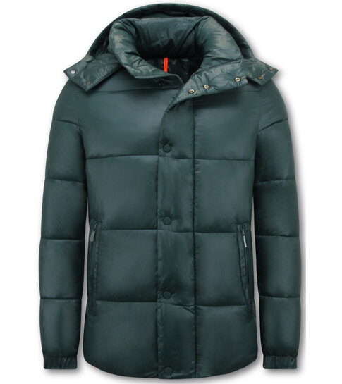 ENOS Pufferjas - Jassen Heren Winter Capuchon - 8055GRNW - Groen