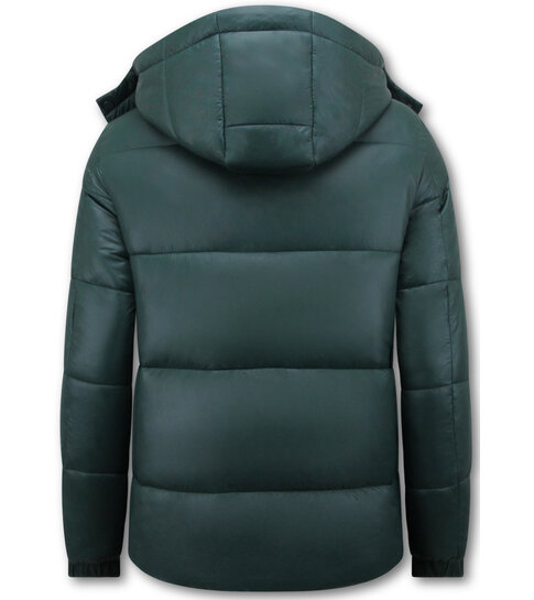 ENOS Pufferjas - Jassen Heren Winter Capuchon - 8055GRNW - Groen