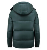 ENOS Pufferjas - Jassen Heren Winter Capuchon - 8055 - Groen