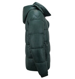 ENOS Pufferjas - Jassen Heren Winter Capuchon - 8055GRNW - Groen