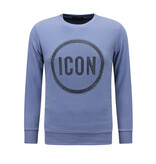 True Rise Mannen Sweater ICON - Heren Trui - Blauw
