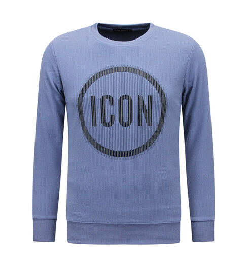 Top Star Mannen Sweater ICON - Heren Trui - Blauw