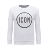 True Rise Heren Sweater ICON - Mannen Trui - Wit