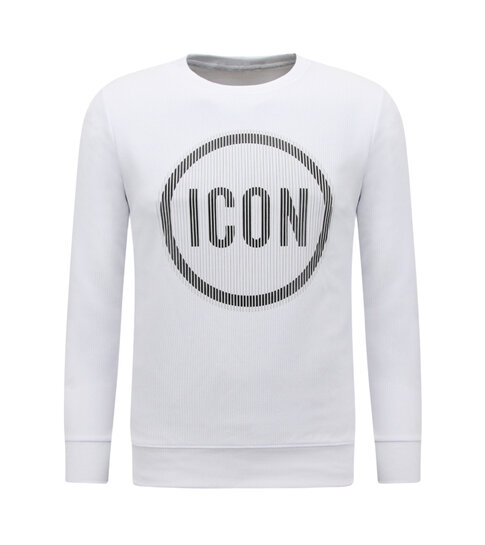 True Rise Heren Sweater ICON - Mannen Trui - Wit