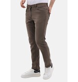 Mario Morato Nette Regular Jeans Mannen - Stretch Jeans Heren - MM-R-02 - Bruin