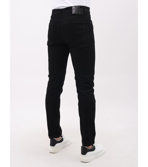 Mario Morato Spijkerbroek Mannen - Nette Stretch Spijker Broek Heren -  Regular Fit - MM-R-04 - Zwart