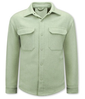 ENOS Heren Overshirt met Zakken - 501NW - Licht Groen