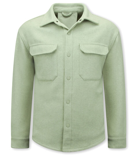 ENOS Heren Overshirt met Zakken - 501NW - Licht Groen