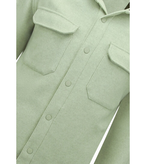 ENOS Heren Overshirt met Zakken - 501NW - Licht Groen