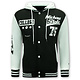 Varsity vest met Capuchon - 905 - Zwart