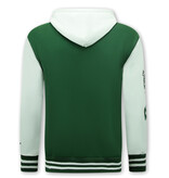 ENOS Baseball vest met Capuchon - 905 - Groen