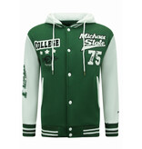 ENOS Baseball vest met Capuchon - 905 - Groen