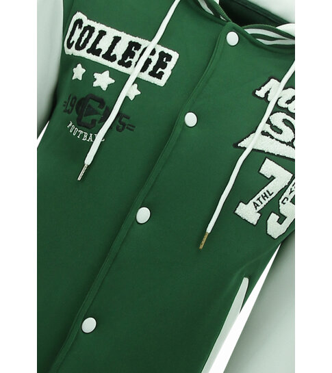 ENOS Baseball vest met Capuchon - 905 - Groen