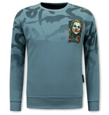 True Rise Trui Heren - Heren Sweater Joker - Blauw