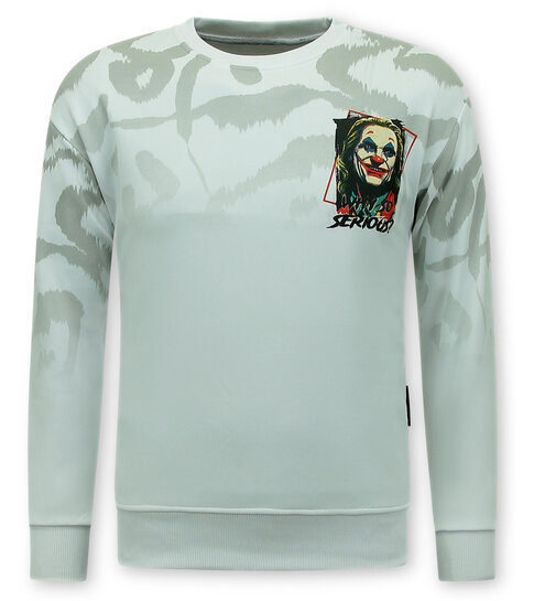 True Rise Mannen Trui - Heren Sweater Joker - Wit