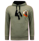True Rise Hoodie Heren met Capuchon - Popeye - Grijs