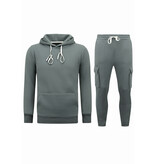 True Rise Huispak Heren Volwassenen  -  Oversized Joggingpak - Dik Geweven - Antraciet