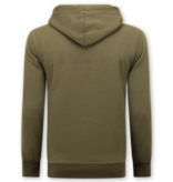 True Rise Heren Trainingspakken Volwassenen - Oversized joggingpak - Dik Geweven - Bruin