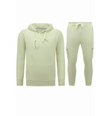 True Rise Tracksuit Heren - Oversized Joggingpak - Dik Geweven - Geel