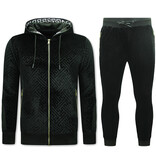True Rise Joggingpak voor Heren - Teddy Huispak - 1117 - Zwart
